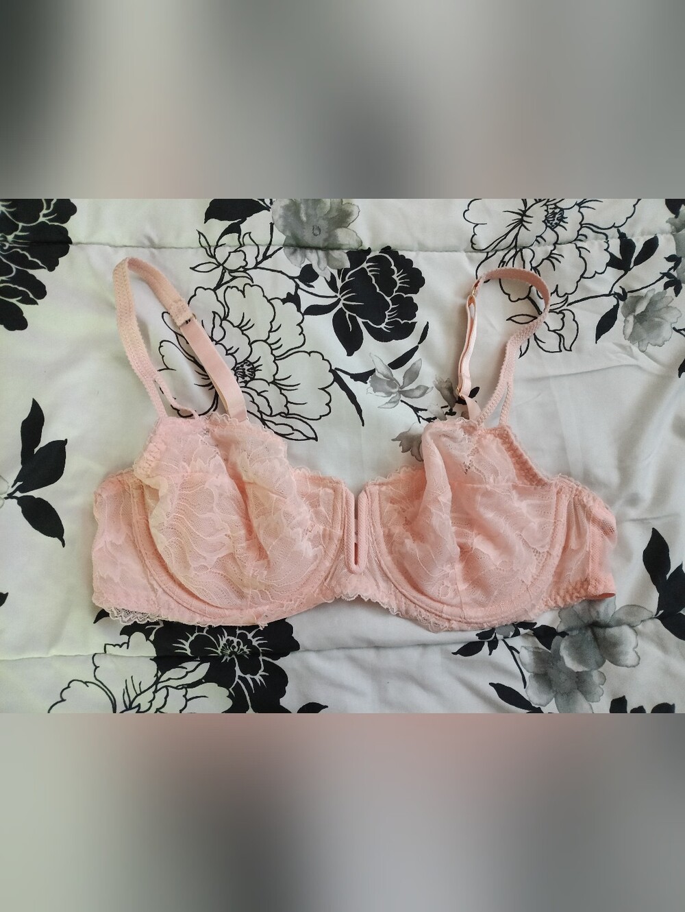 Auden Light Pink Unlined Lace Underwire Bra Size 38B